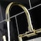 Kingston Brass Indstrl Style Wheel Handle Bridge Bathroom Faucet W/Pop-Up Drain, Brass KS2172RX - alternate 4